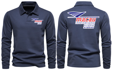 MACAU AIRPORT LONG SLEEVE POLO